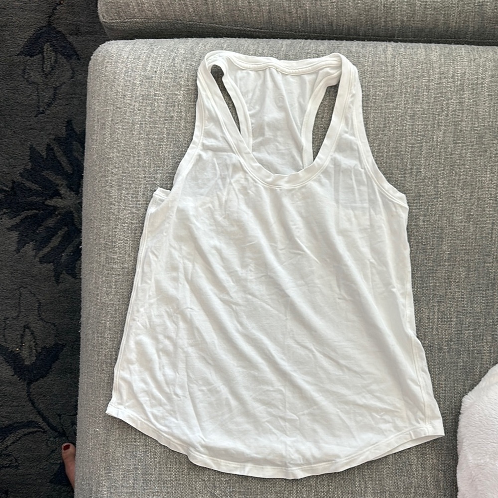White Racerback Tank Top
